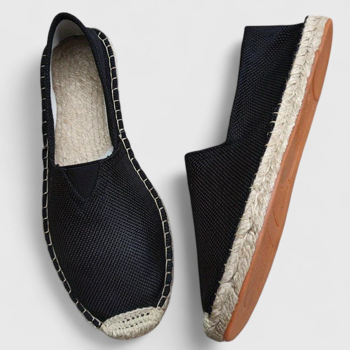 Women's Linen Espadrilles with Jute Midsole and Round Toe