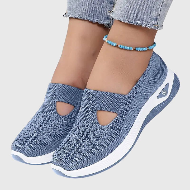 Women's Mesh Slip-On Sneakers with Cushioned Sole
