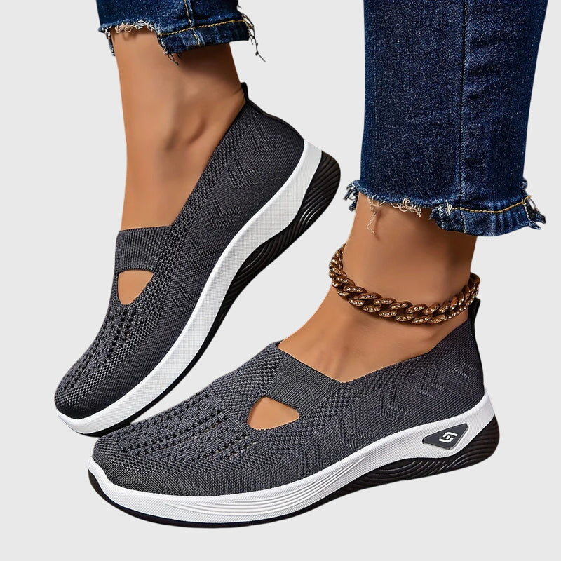 Women's Mesh Slip-On Sneakers with Cushioned Sole