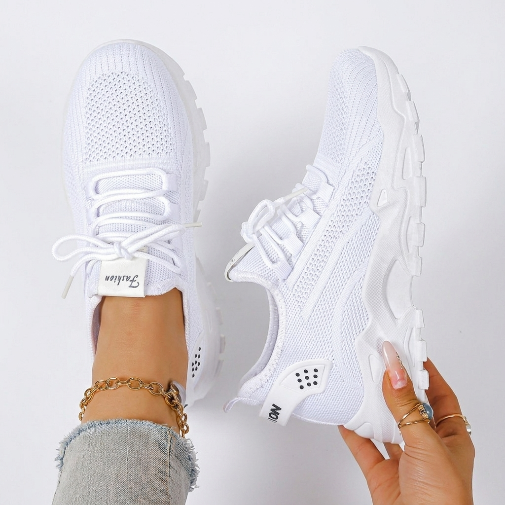 Women's Mesh Sneakers with Chunky Sole