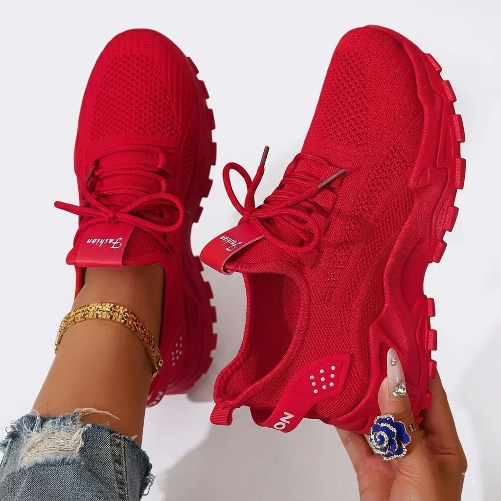 Women's Mesh Sneakers with Chunky Sole