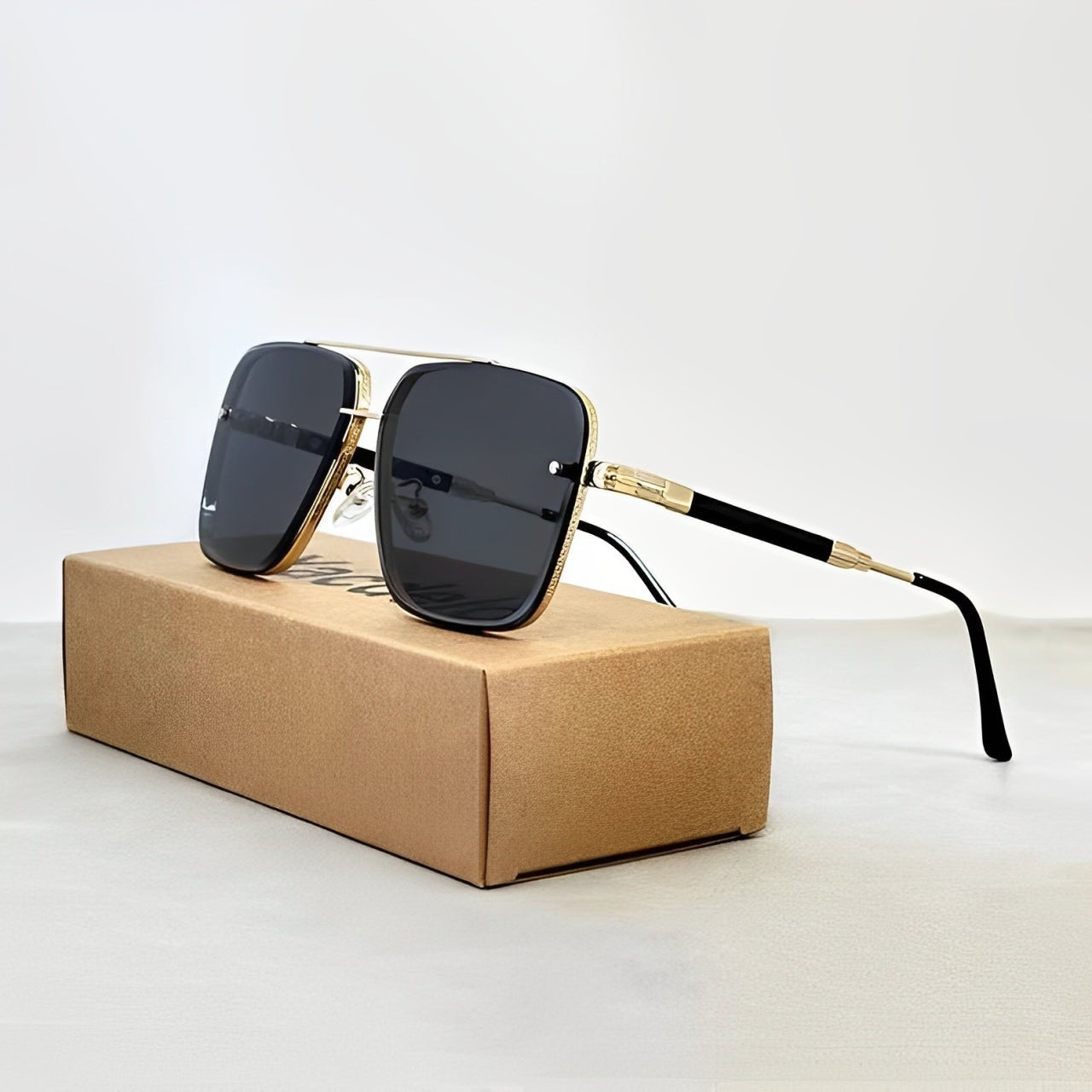 Women's Aviator Sunglasses Gradient Lenses and Retro Gold Frame