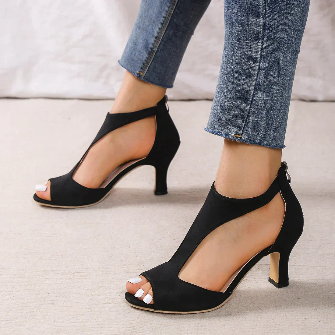 Women's Low Heel Sandals Orthopedic Peep Toe Dress Shoes
