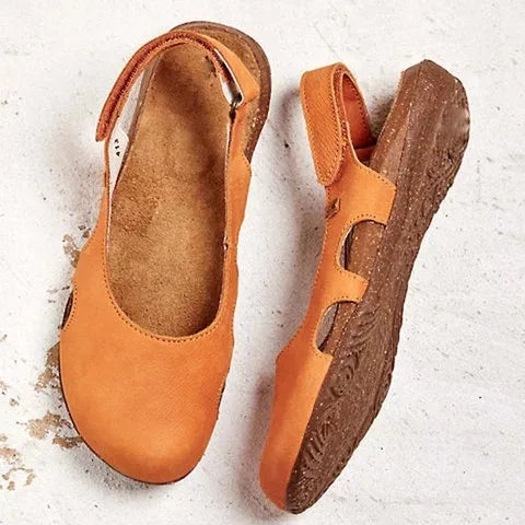 Women's Orthopedic Sandals Contoured Footbed and Closed Round Toe