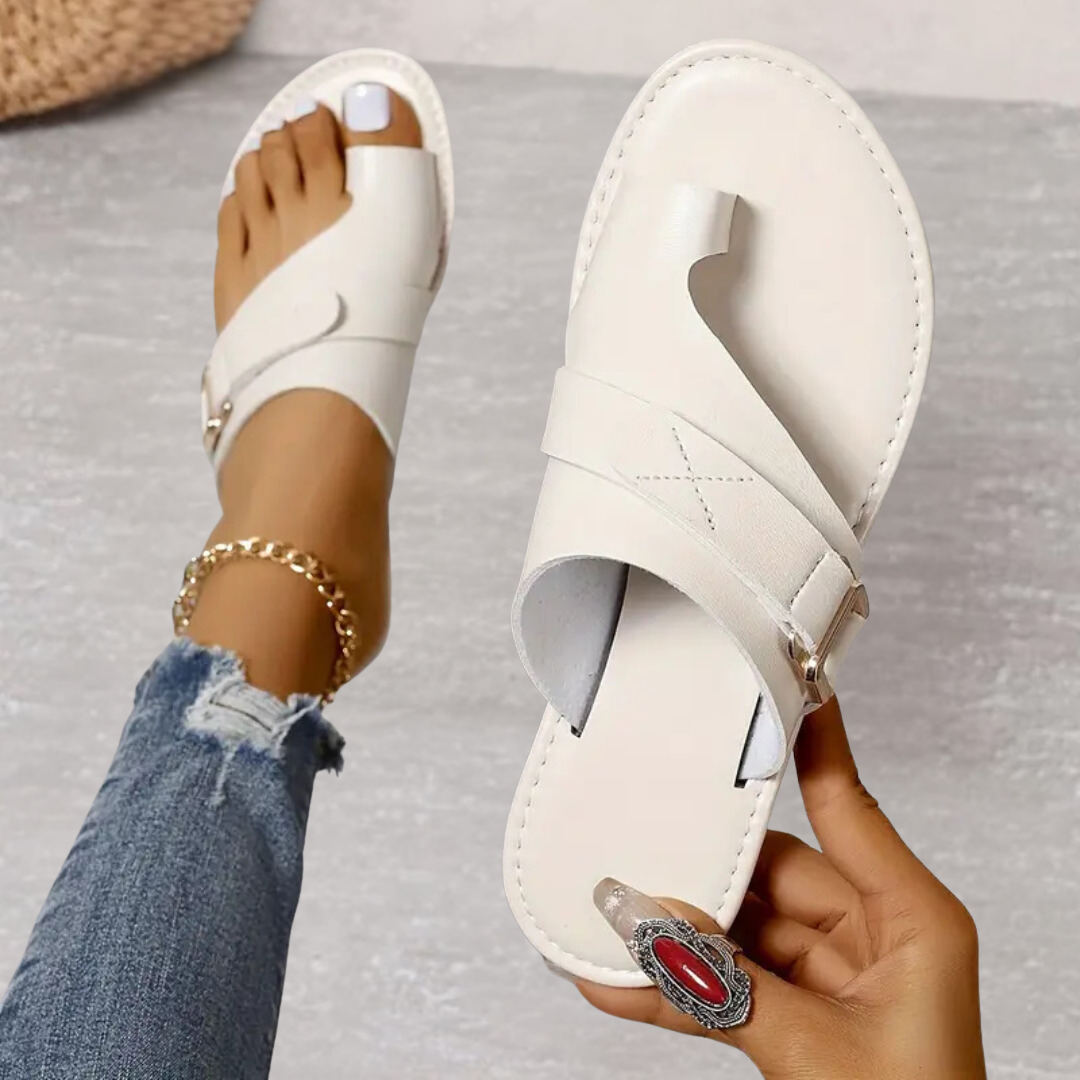 Women's Orthopedic Sandals Flat Open Toe Loop Slide