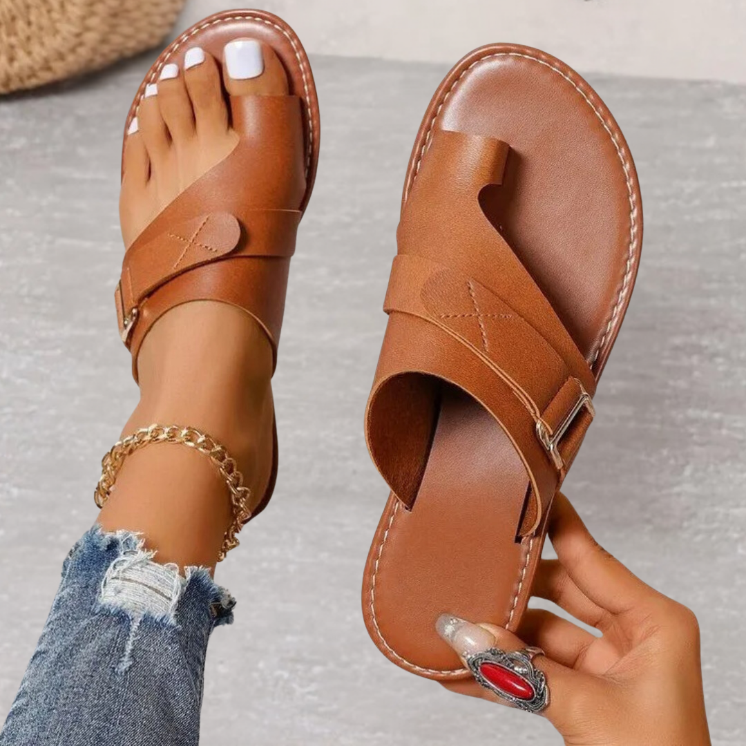 Women's Orthopedic Sandals Flat Open Toe Loop Slide
