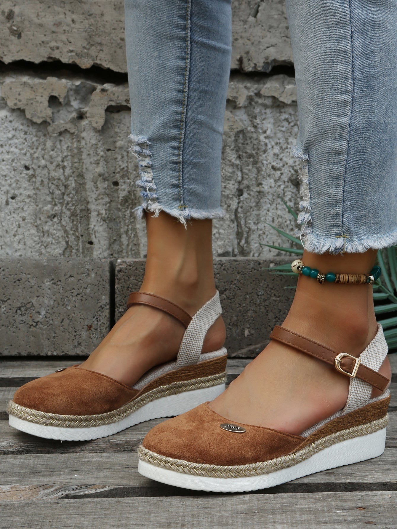 Women's Orthopedic Sandals Woven Wedge Platform Espadrille
