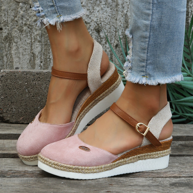 Women's Orthopedic Sandals Woven Wedge Platform Espadrille