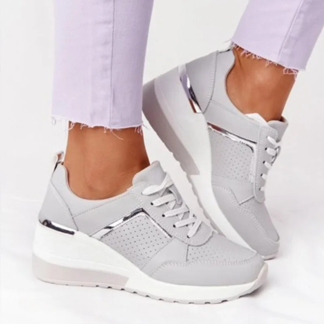Women's Orthopedic Sneaker Comfort Wedge Lace Up Platform