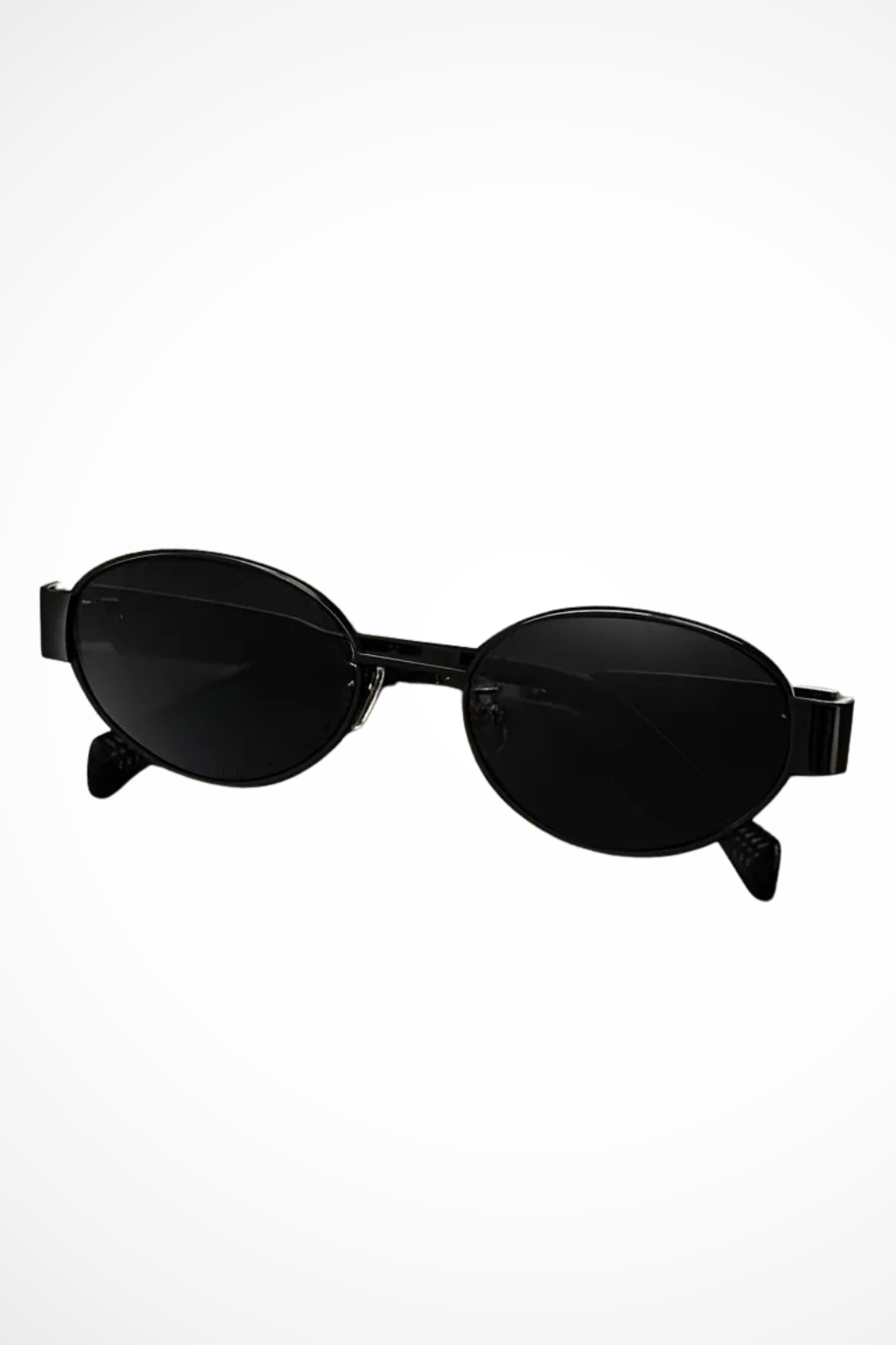 Women's Oval Sunglasses with Slim Frame and UV Protection