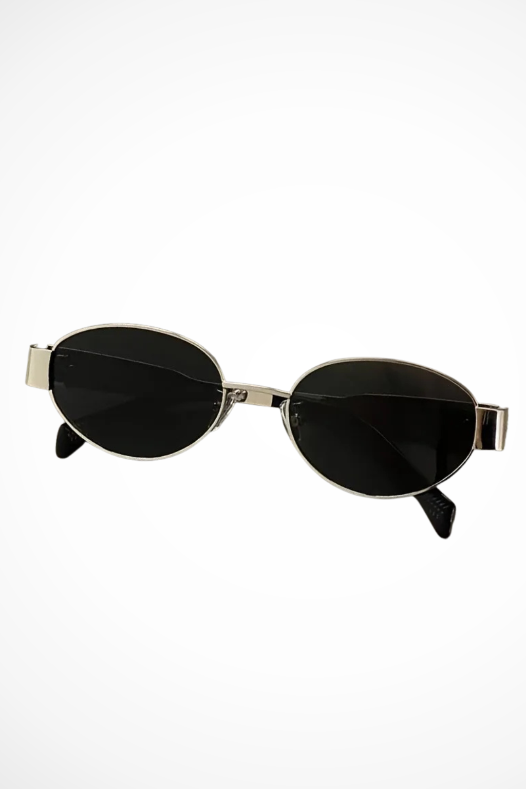 Women's Oval Sunglasses with Slim Frame and UV Protection