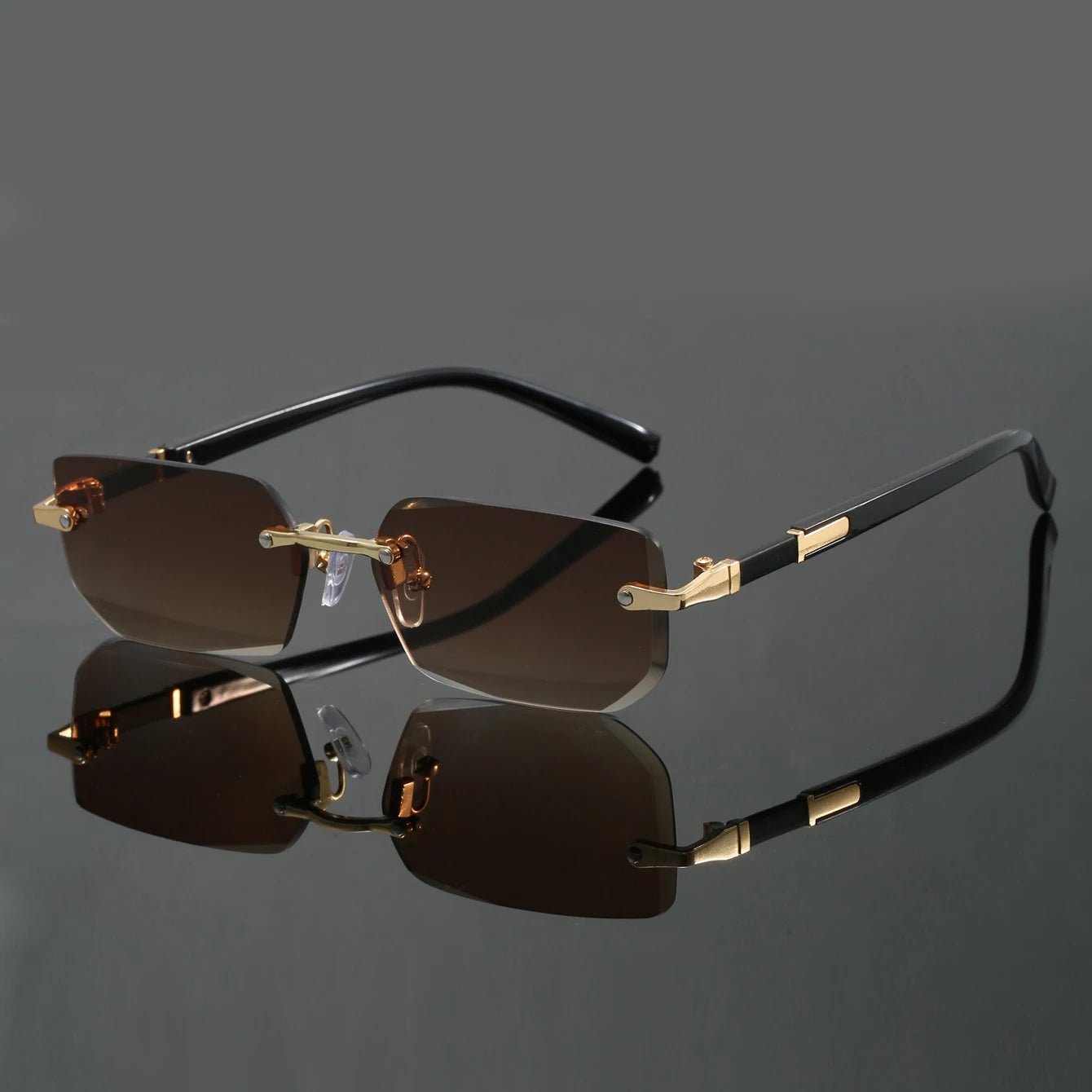 Women's Rimless Sunglasses Cut Edge Design and UV400 Protection