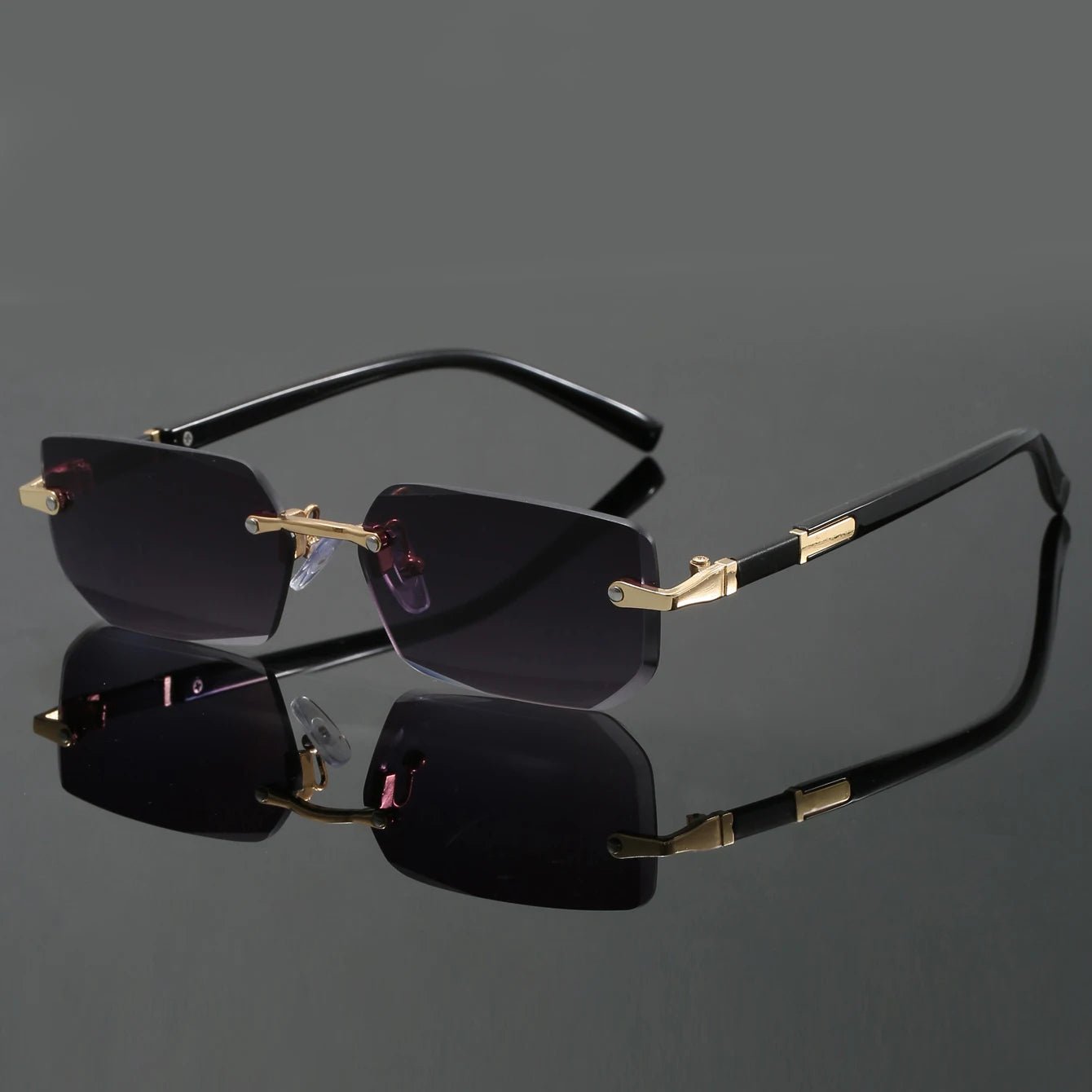 Women's Rimless Sunglasses Cut Edge Design and UV400 Protection