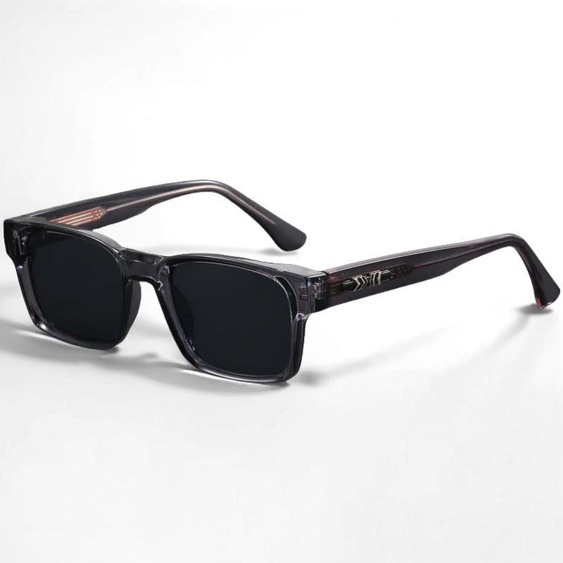 Women's Square Sunglasses Gradient Lenses and Transparent Frame