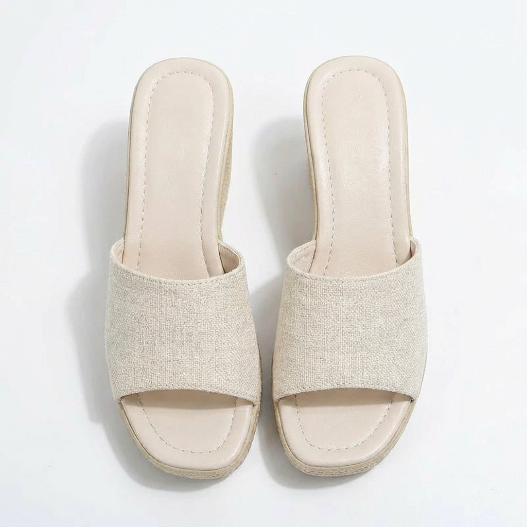 Women's Square-Toe Slides with Sculpted Design for Modern Style