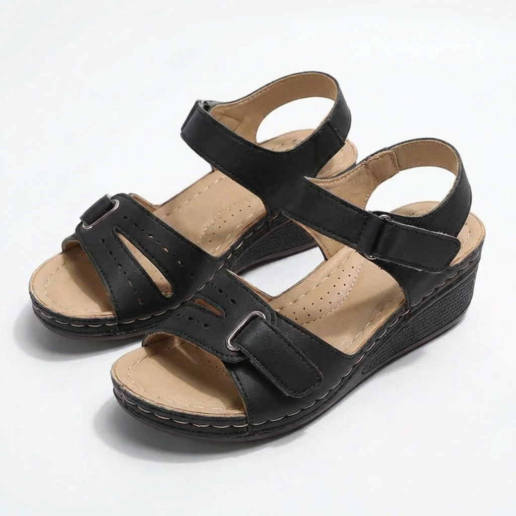 Women's Adjustable Leather Sandals for Comfort and Style