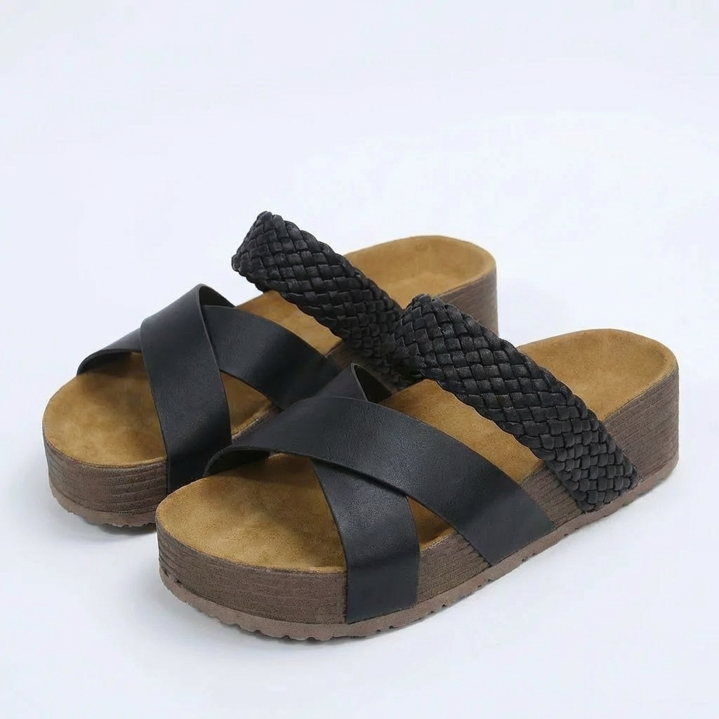 Women's Leather Wedge Sandals for Comfort and Style