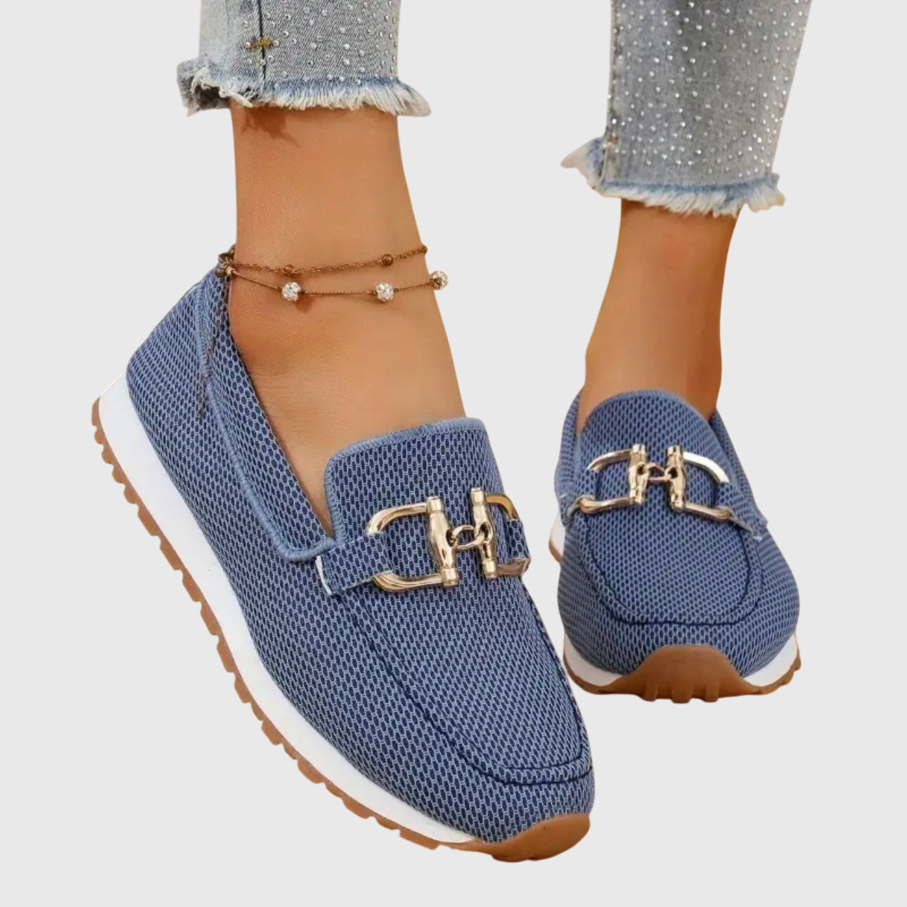 Women's Mesh Loafers with Cushioned Sole