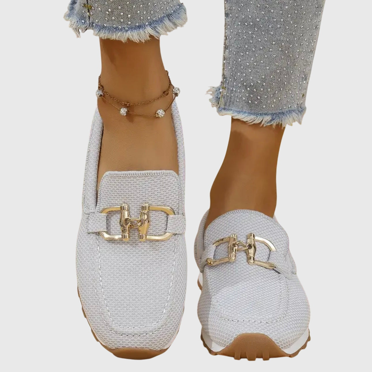 Women's Mesh Loafers with Cushioned Sole