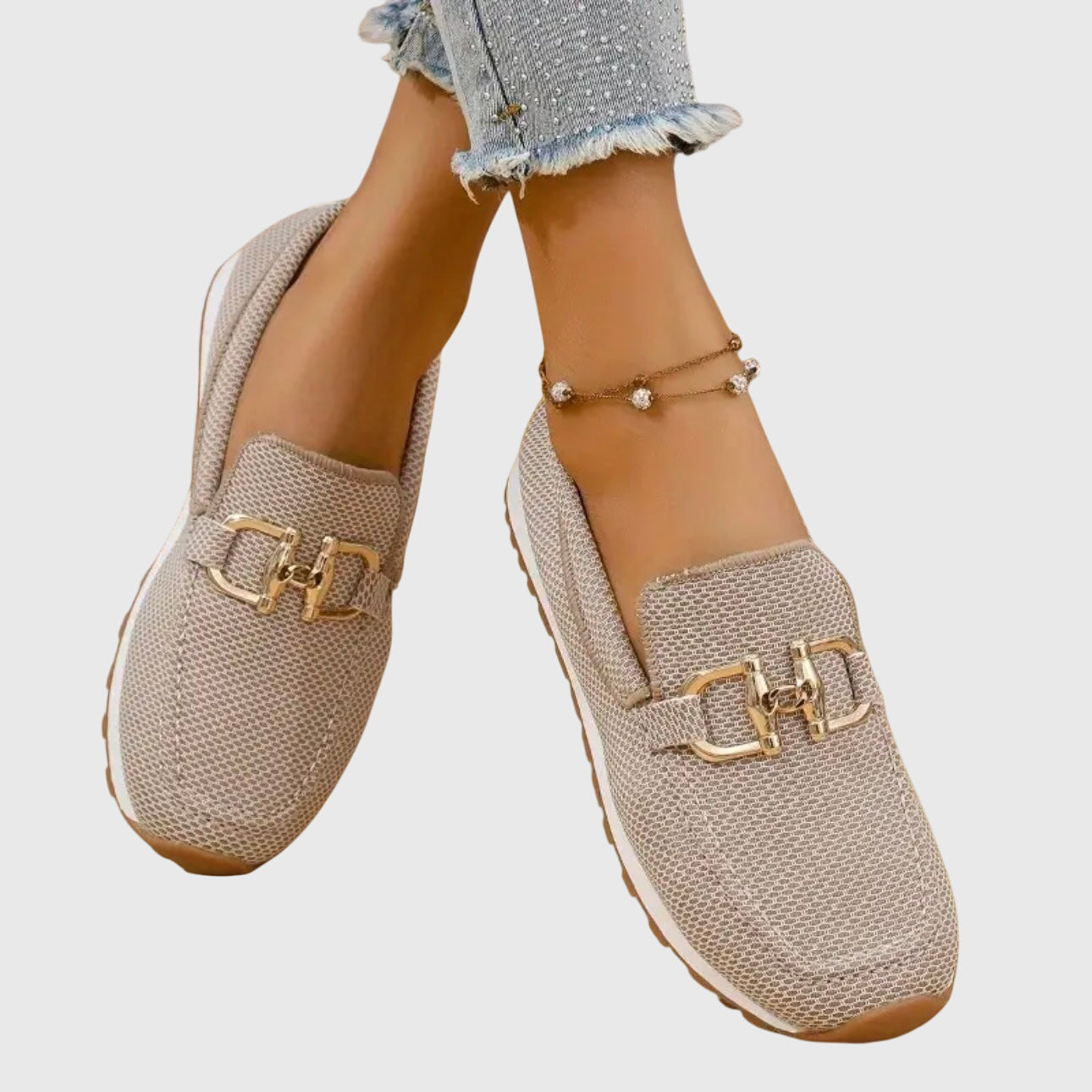 Women's Mesh Loafers with Cushioned Sole