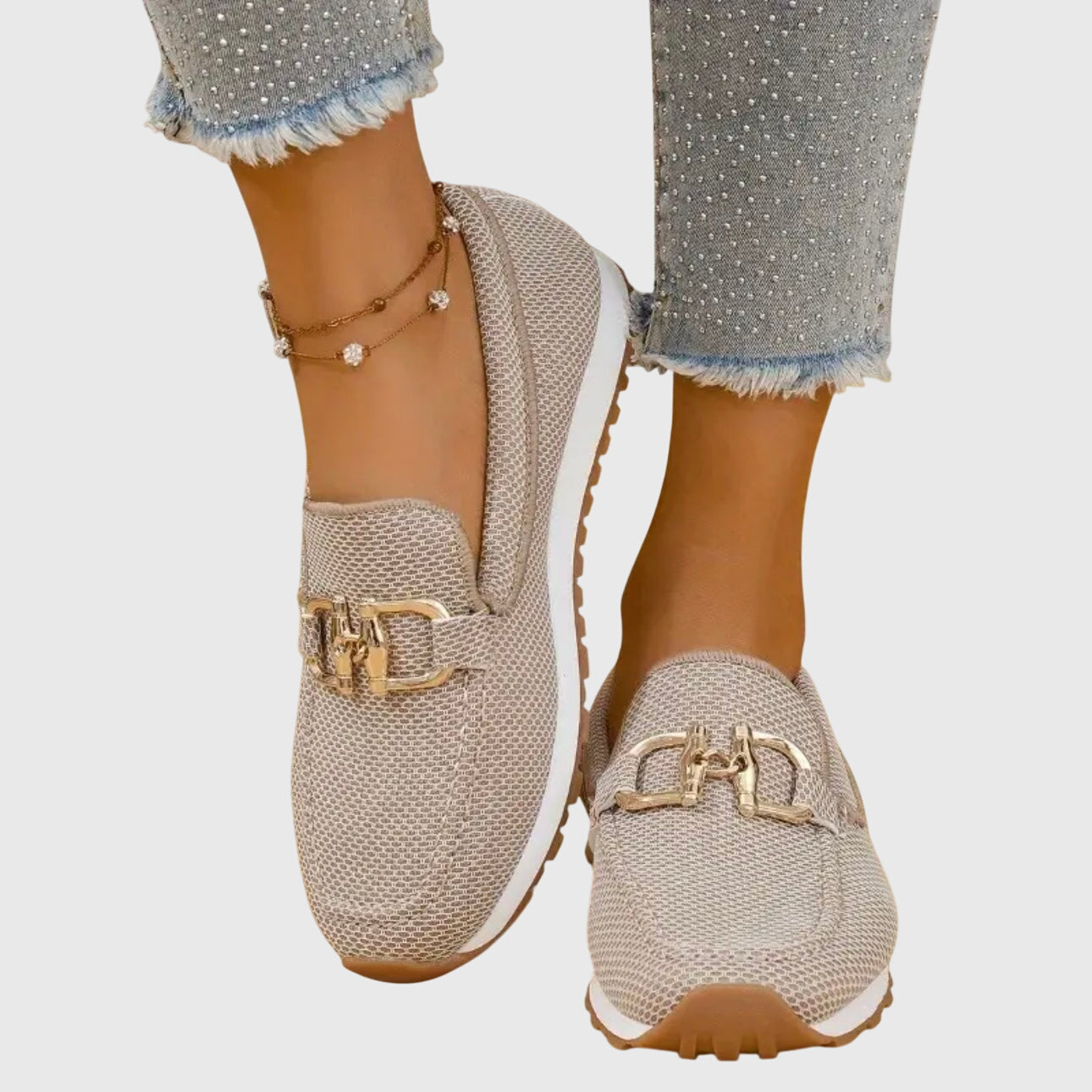 Women's Mesh Loafers with Cushioned Sole