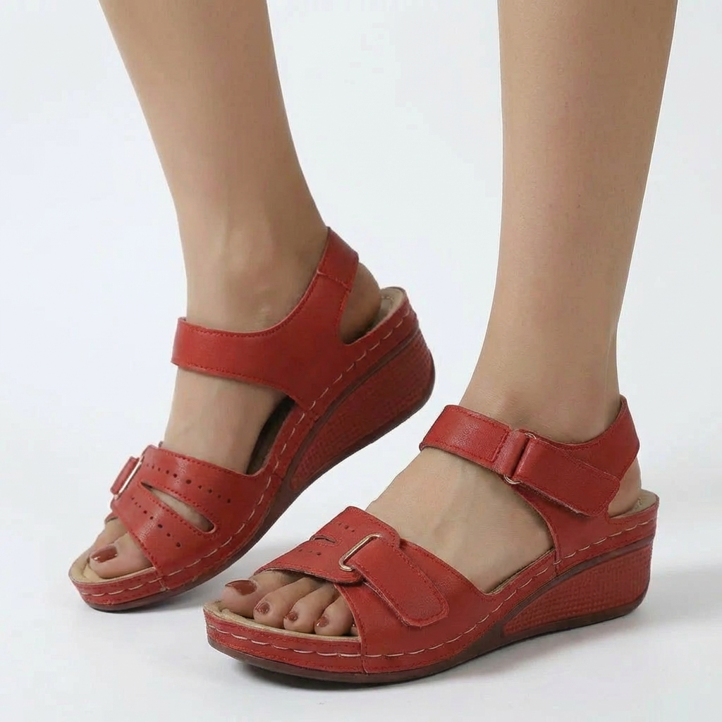 Women's Adjustable Leather Sandals for Comfort and Style
