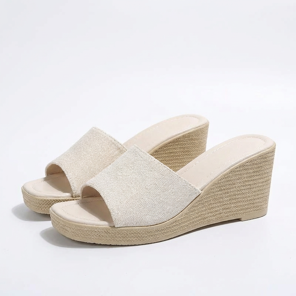 Women's Square-Toe Slides with Sculpted Design for Modern Style