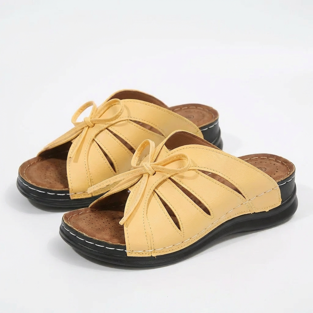 Women's Leather Lace-Up Sandals with Elegant Summer Design